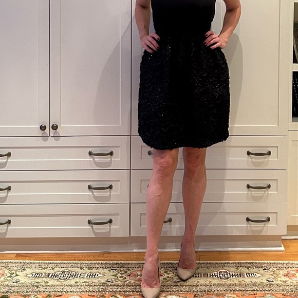 Ted Baker Bustier Black Lace Dress with Sheer Collar - Picture 8 of 8